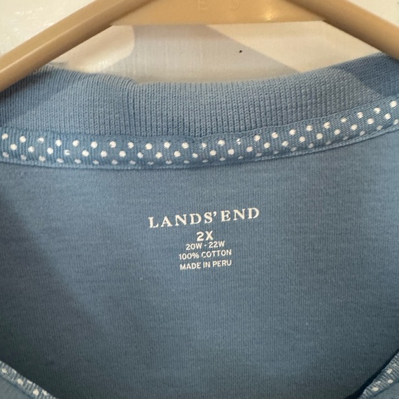 Lands' End Women’s Light Blue Polo Shirt - Picture 3 of 6